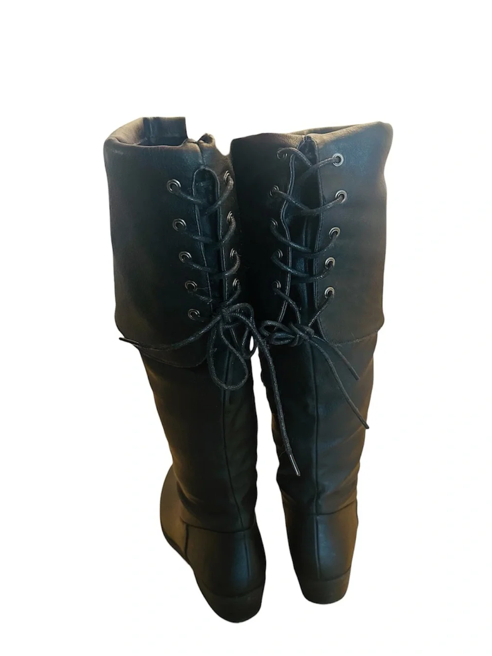 Dream Pairs Black Over-the-Knee Riding Boots - Womens 8 Regular Calf - Picture 8 of 13